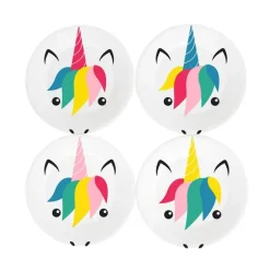 Platos de papel pequeños cara de unicornio 19 cm (8) - My Little Day