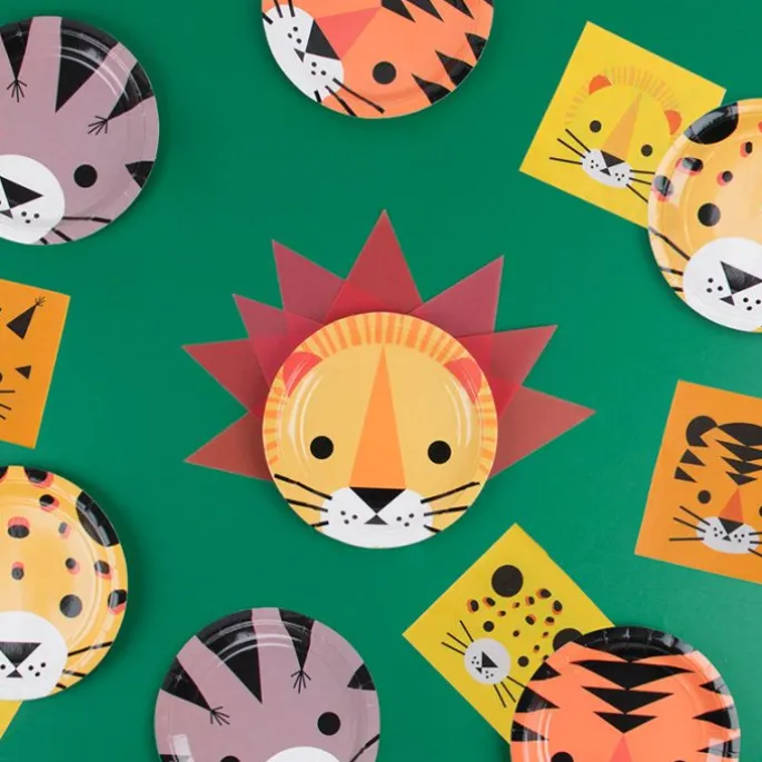 Platos de papel pequeños felinos 18,5 cm (8) - My Little Day