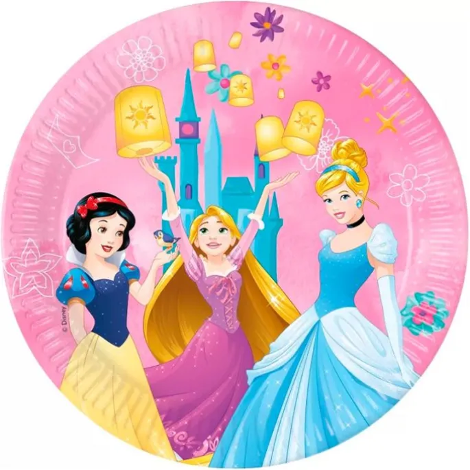 Platos de papel Princesas Disney 23 cm (8) - Decorata Party