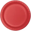 Platos de papel rojos 23 cm (8) - Conver Party