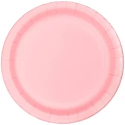 Platos de papel rosa bebé 23 cm (8) - Conver Party