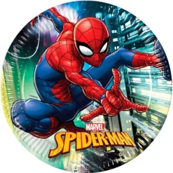Platos de papel Spiderman Web Warriors 23 cm (8) - Decorata Party