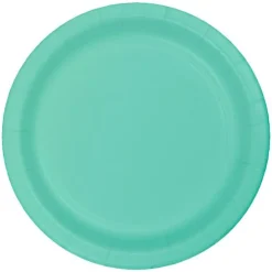 Platos de papel verde menta 23 cm (8) - Conver Party