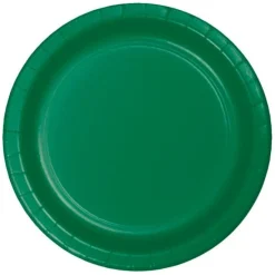Platos de papel verdes 23 cm (8) - Conver Party