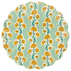 Platos ondulados de plástico reciclado 25 cm (6) - Meri Meri + REGALO vasos