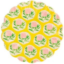 Platos ondulados de plástico reciclado 25 cm (6) - Meri Meri + REGALO vasos