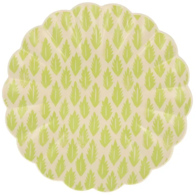 Platos ondulados de plástico reciclado 25 cm (6) - Meri Meri + REGALO vasos