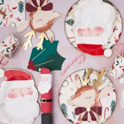 Platos Papá Noel Navidad 26 cm (8) - Meri Meri