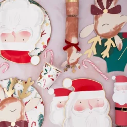 Platos Papá Noel Navidad 26 cm (8) - Meri Meri