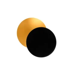 Platos redondos negros y dorados 5 cm (10) - Pastkolor