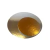 Platos redondos para tarta dorado y plateado 20 cm (3)
