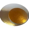 Platos redondos para tarta dorado y plateado 35 cm (3)