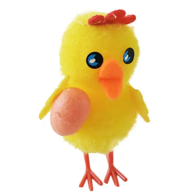 Pollito amarillo con huevo 5 cm