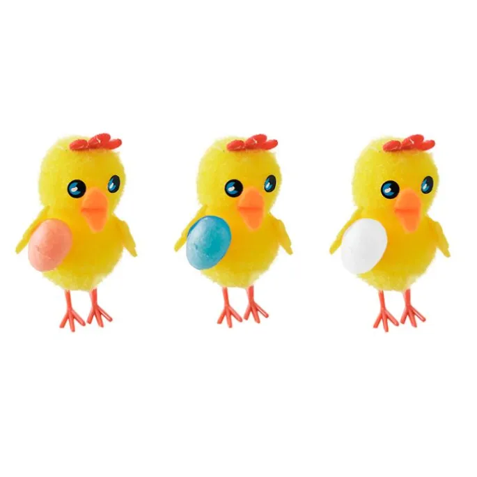 Pollito amarillo con huevo 5 cm