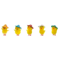 Pollito amarillo con sombrero 5 cm