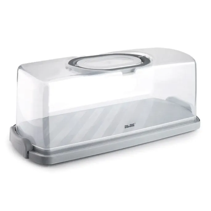 Portatartas transparente rectangular 36 x 16 x 13,3 - Ibili