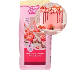 Preparado Crema Encantada sabor a fresa 900 g - Funcakes