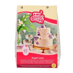 Preparado encajes glasa elástica blanco 400 g - Sin gluten - Funcakes