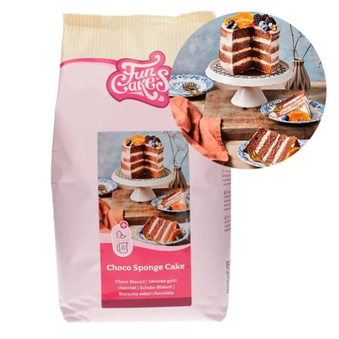 Preparado para bizcocho de chocolate 4 kg - Funcakes