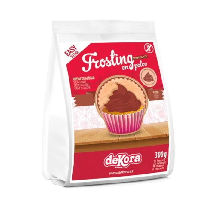 Preparado para frosting o crema de chocolate 300 g - Sin gluten - Dekora