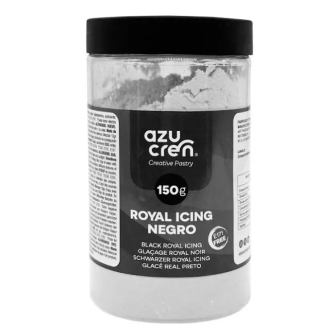 Preparado para glasa o royal icing negro 150 g - Azucren