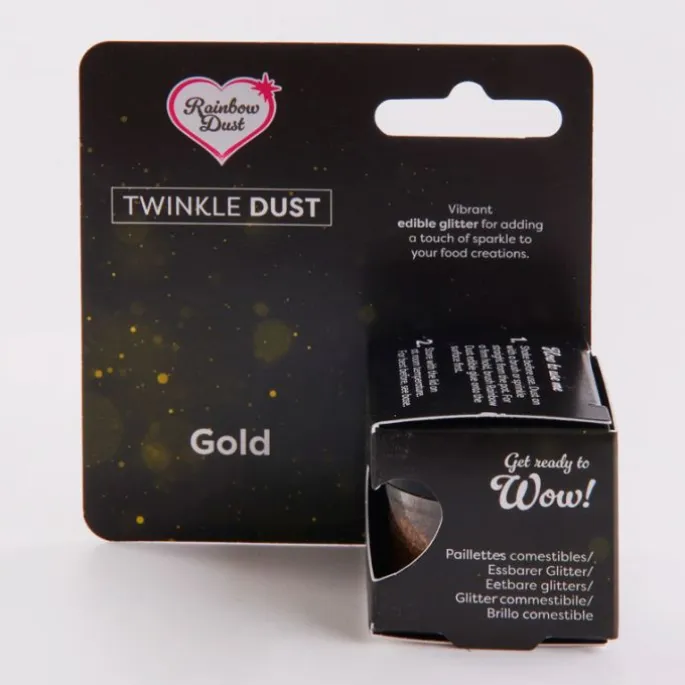 Purpurina comestible dorada Twinkle Dust 5 g - Rainbow Dust