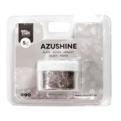 Purpurina comestible en polvo plateada Azushine 5 g - Azucren