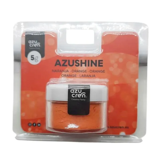 Purpurina comestible en polvo naranja Azushine 5 g - Azucren