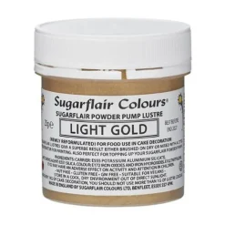 Purpurina en polvo oro claro 25 g - Sin gluten - Sugarflair