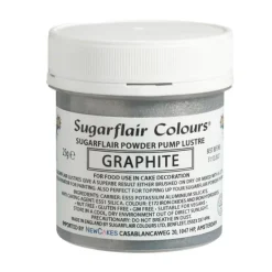 Purpurina en polvo plata grafito 25 g - Sin gluten - Sugarflair