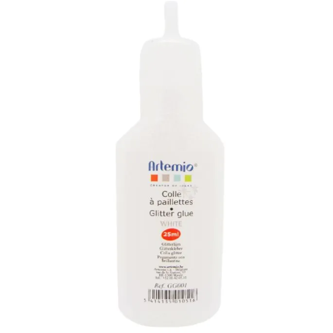 Purpurina líquida blanca (Glitter Glue) - Artemio