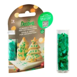Árboles de Navidad verdes comestibles 1 g - Sin gluten - Decora