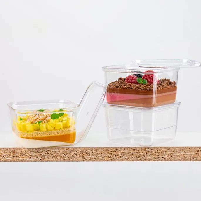 Recipiente cuadrado para postres y aperitivos Kubito - Martellato