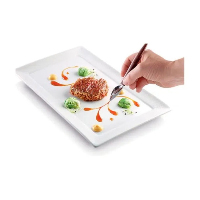 Recipiente y cucharas para decorar con salsas - Silikomart + REGALO tabla cerámica