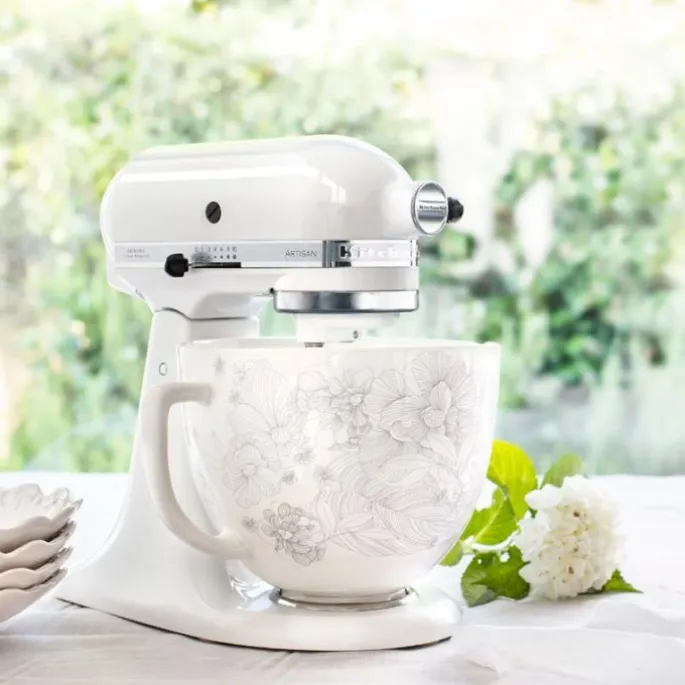 Robot amasador rosa seda 4,8 l - Artisan Elegance 5KSM175PS - KitchenAid + LIBRO + REGALO bol cerámica