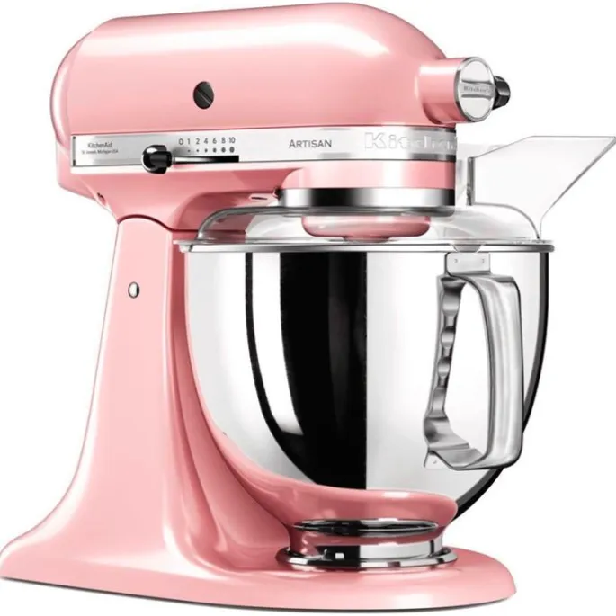 Robot amasador rosa seda 4,8 l - Artisan Elegance 5KSM175PS - KitchenAid + LIBRO + REGALO bol cerámica