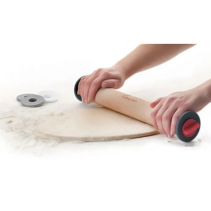 Rodillo de madera con 4 discos extraíbles 35 cm - Lacor