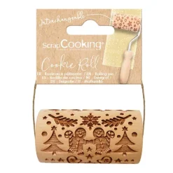 Rodillo marcador de madera Navidad 7 cm - ScrapCooking