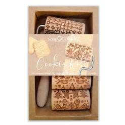 Rodillos marcadores de madera Navidad 7 cm (3) - ScrapCooking