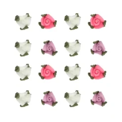Rosas de azúcar 1 cm (16) - Sin gluten - Funcakes