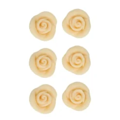Rosas de mazapán blancas 2,5 cm (6) - Funcakes