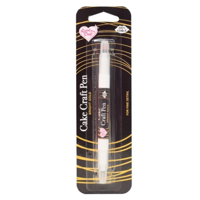 Rotulador comestible doble punta oro brillante Cake Craft Pen - Rainbow Dust