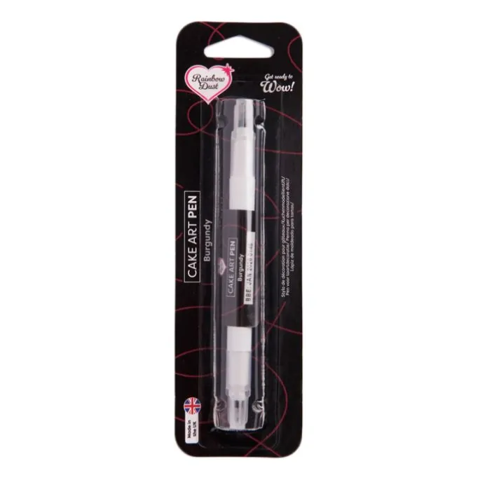 Rotulador comestible doble punta Cake Art Pen rojo vino borgoña - Rainbow Dust