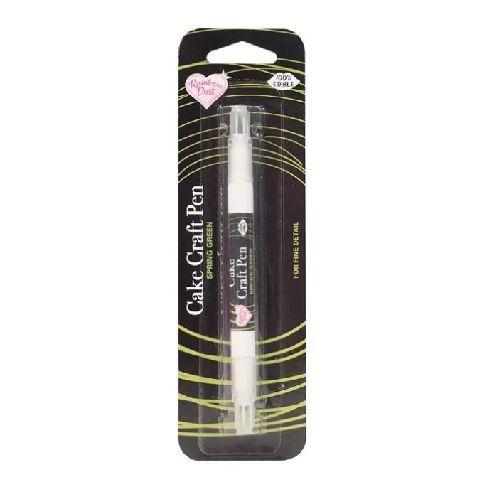 Rotulador comestible doble punta verde primavera Food Art Pen - Rainbow Dust