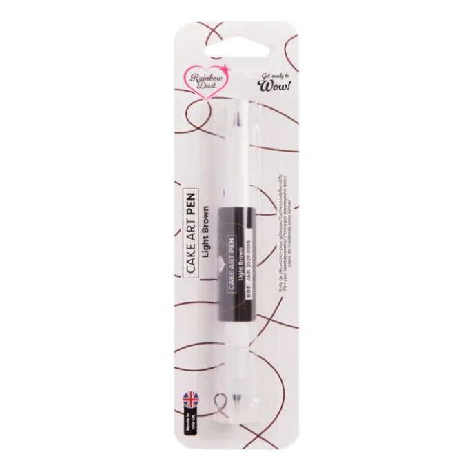 Rotulador comestible doble punta Cake Art Pen marrón claro - Rainbow Dust