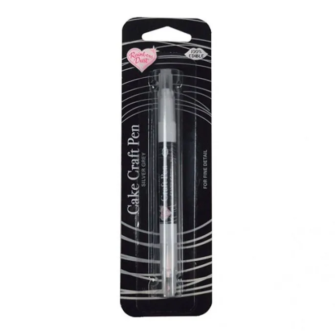 Rotulador comestible doble punta gris plata Food Art Pen - Rainbow Dust