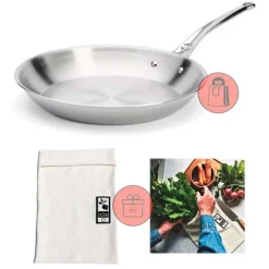 Sartén con mango Affinity 32 cm - Acero inoxidable - De Buyer + Regalo bolsa conservación
