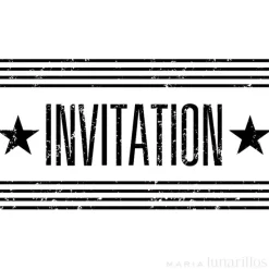 Sello de madera vintage Invitation - Artemio