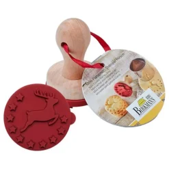 Sello de silicona con mango para galletas Ciervo 5 cm - Birkmann