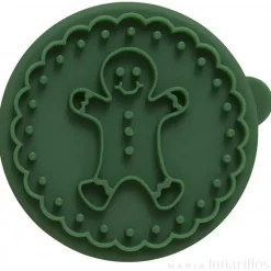 Sello de silicona con mango para galletas Muñeco de jengibre 7 cm - Birkmann